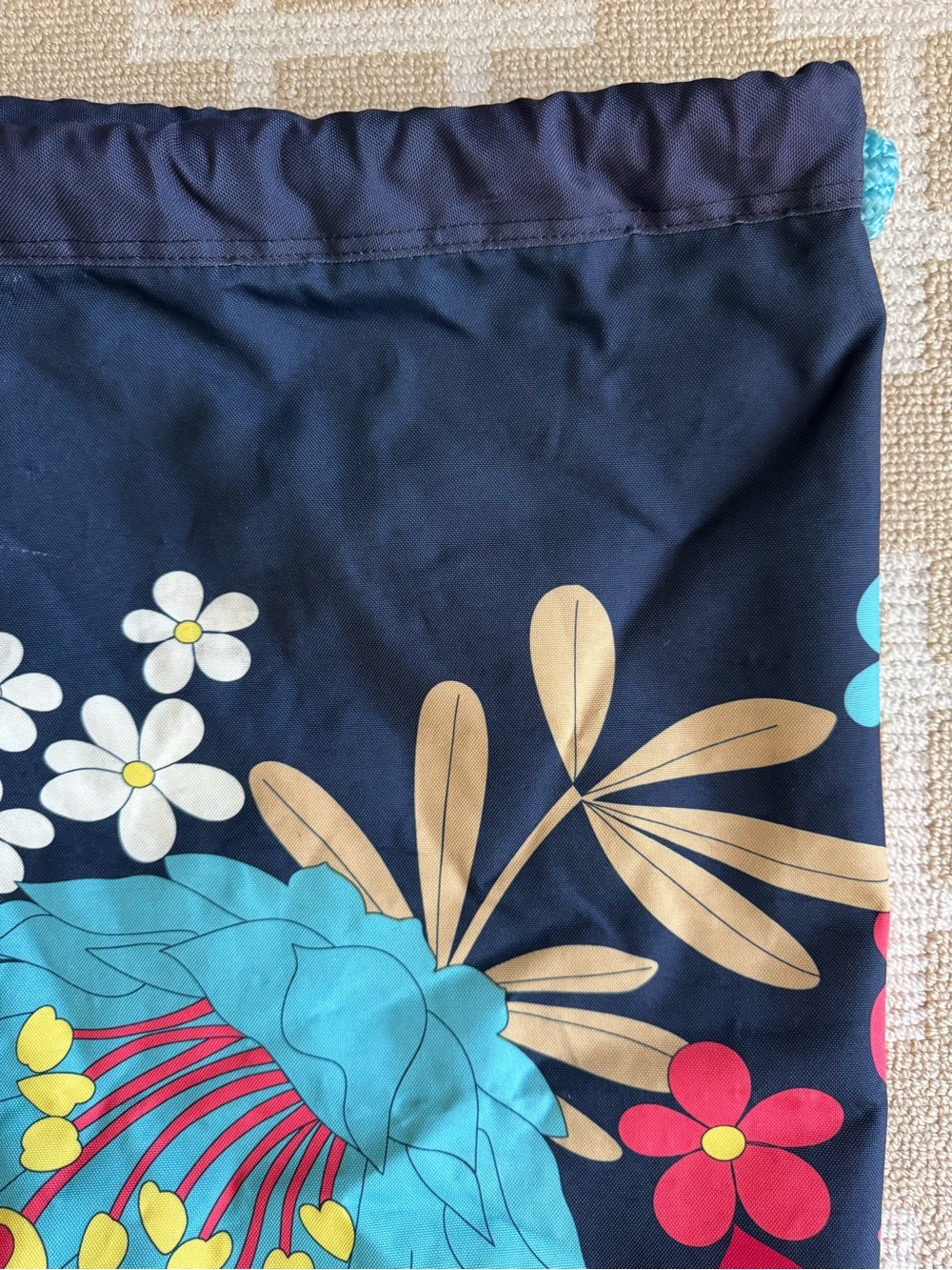 Vera Bradley Dorm Laundry Bag College Move-In Travel Hamper Navy Floral XL - Picture 11 of 14